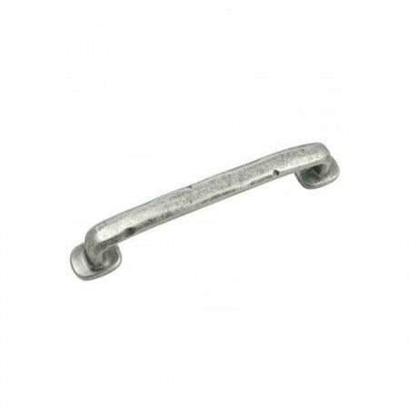 STRATEGIC BRANDS 5 in. Distressed Pewter Riverstone Cabinet Pull 84664